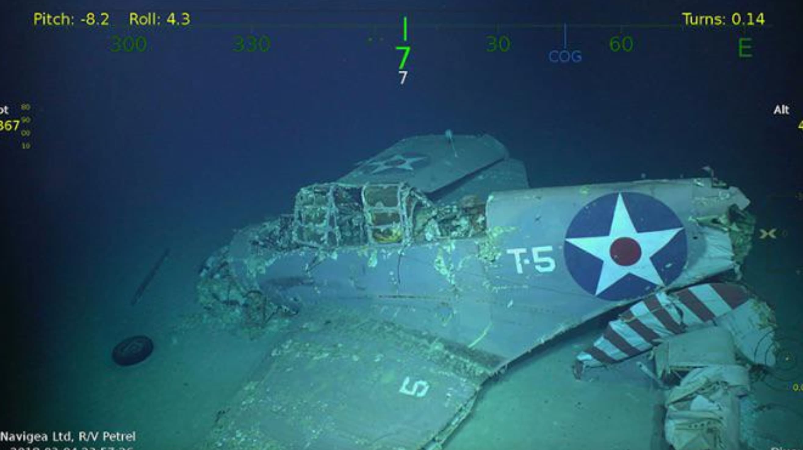 “USS Lexington, sunk in battle of Coral Sea, May 8, 1942.”